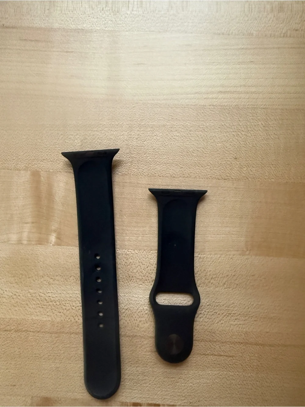 Black Silicone Apple Watch Band 46mm M/L